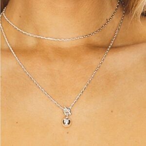 NWT Jenny Bird Constance Silver Pendant Necklace